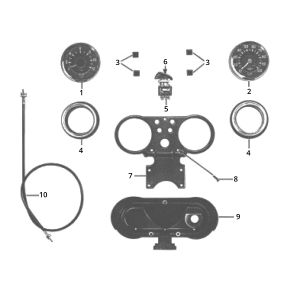 Kilometerteller - Cockpit Zundapp GTS 50 517-40L5