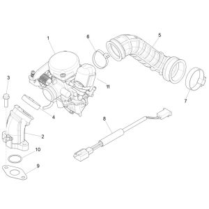 Carburetor Piaggio Zip 2000 4-stroke AC