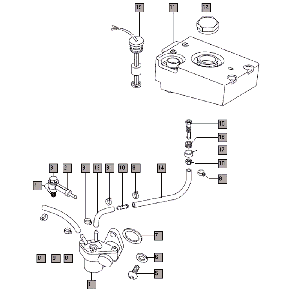 Olietank - oliepomp Tomos STANDARD XL (L0-L1)