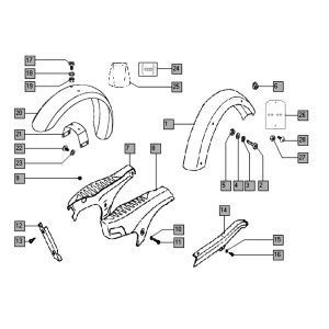 Spatborden - zijkappen Tomos STANDARD (25-45KMH) (K8-L0)