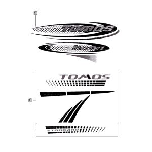 Stickerset Tomos STANDARD (25-45KMH) (K8-L0)