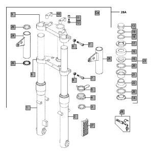 Voorvork Tomos STANDARD XL (L0-L1)