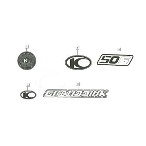 Transfer stickers Kymco Grand Dink 2-stroke Silver