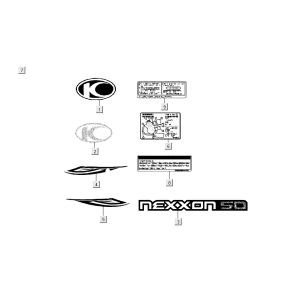Transfers - Stickers Kymco Nexxon 4-stroke dark grey