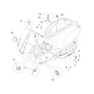 Cables Vespa Sprint 4-stroke 3-valve (euro4 injection IGET)
