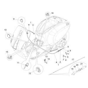 Cables Vespa Primavera 2-stroke
