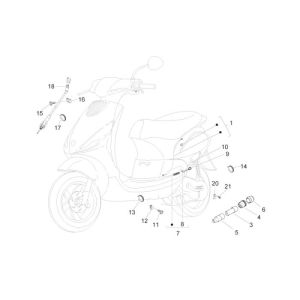 Kilometer- Brake Cable Piaggio Zip 2000 2-stroke AC