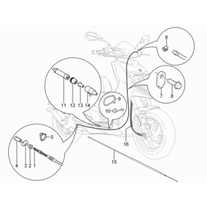 Piaggio Typhoon 50 2-stroke Euro 3 2011 throttle cable