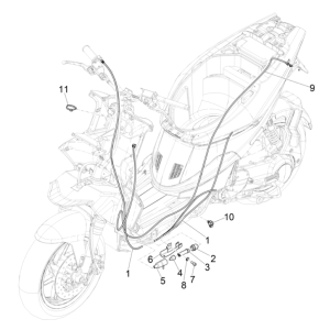 Piaggio NRG Power 50 2-stroke LC Euro 4 throttle cable