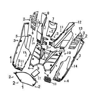 Running Board- Lower Spoiler Generic Xor competition 2009 2-stroke