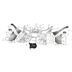 Running board AGM GT white