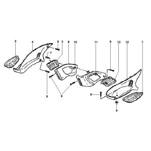 Footboard Gilera Runner 98-2005 2-stroke