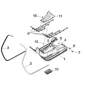 Running board GTS 125 IE white 544