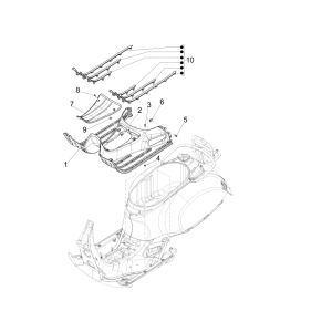 Vespa GTS 300 HPE 4T 4V IE ABS E4 2019 (EMEA) footboard