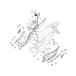 Piaggio Medley 125 4T IE ABS E4 2016-2019 footboard (EMEA)