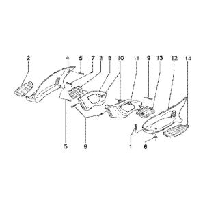 Footboards Gilera Runner 180cc FXR 2-stroke