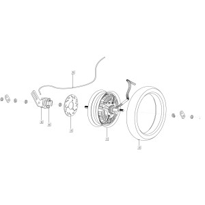 Rear wheel - engine Niu U Series