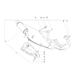 Piaggio NRG Power 50 2-stroke LC Euro 4 exhaust
