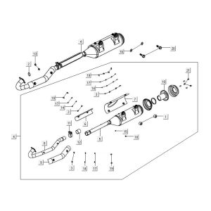 Exhaust Kymco MXU 500