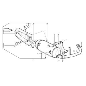 Piaggio Typhoon 50 2-stroke Euro 3 2011 exhaust