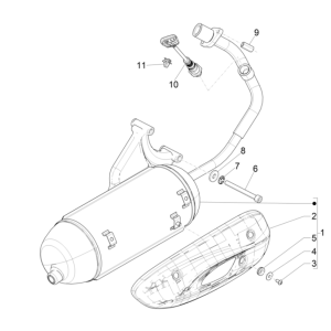 Piaggio Liberty 50 4-stroke exhaust (IGET Euro 5)