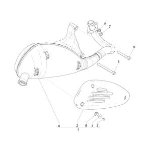 Exhaust Vespa Primavera 25km 4-stroke 2-valve
