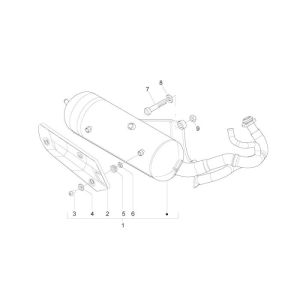 Exhaust Piaggio Zip 2000 2-stroke AC