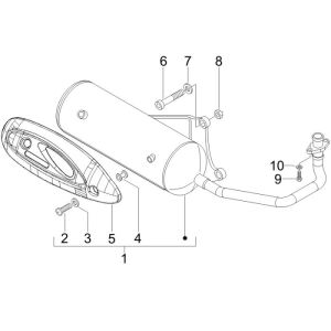 Exhaust Piaggio Fly 4-stroke