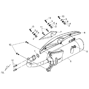 Exhaust Sym Symphony (BK5560) black