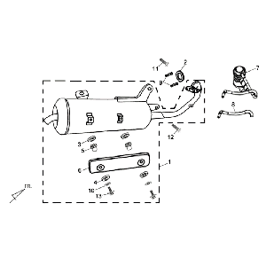 Exhaust Sym Allo (WH871) champagne
