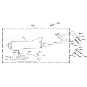 Exhaust AGM Star50 creme grey