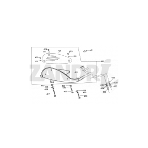 Exhaust Santini Capri 125cc silver