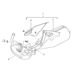 Exhaust Beta Ark-Paddock AC blue 2010 2-stroke 25