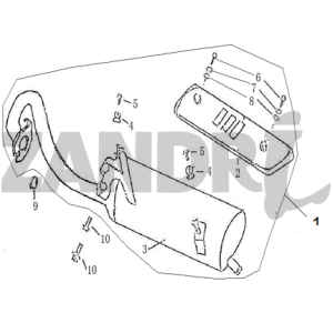Exhaust BTC Grande Retro GT1 coffee cream
