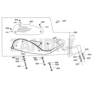 Exhaust BTC Riva Sport pantone blue