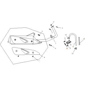 Exhaust China Ape50 brown