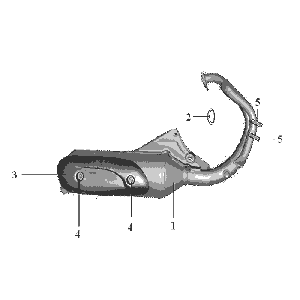 Exhaust Sym DD50 blue