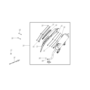 Muffler Kymco People S 50i E4 Blue