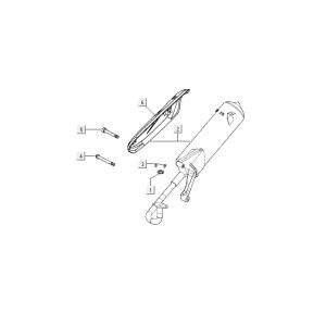 Exhaust Kymco Agility 10' 4-stroke white silver