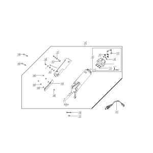 Exhaust Kymco Agility 16'+ 4-stroke injection euro4 matt grey