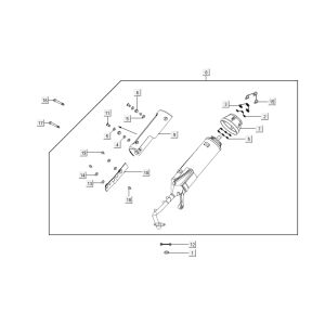 Exhaust Kymco Agility 16'+ 4t matt metalic blue