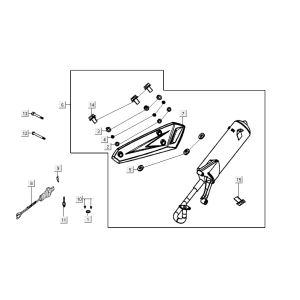 Exhaust Kymco Agility Delivery 4-stroke euro4 black