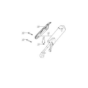 Exhaust Kymco Agility Fat 12' 4-stroke blue