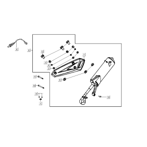Exhaust kymco agility FR 12' 4-stroke euro4 brown