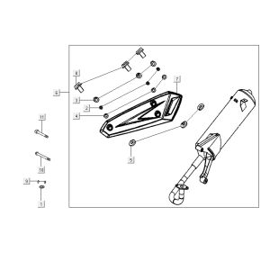 exhaust Kymco Agility RS 4-stroke black 09