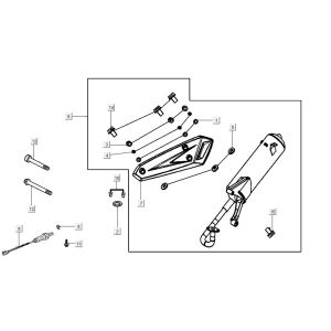 Exhaust Kymco Carry 4-stroke injection euro4 gloss black