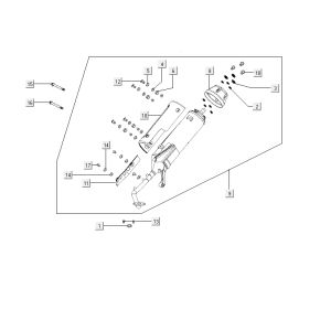 Exhaust Kymco City 16' 4-stroke white