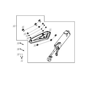 Exhaust Kymco Delivery 4-stroke black