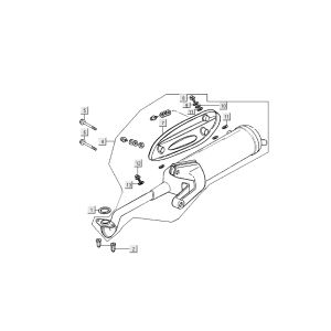 Exhaust Kymco Filly 4-stroke silver