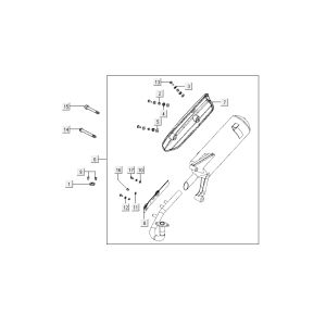Exhaust Kymco Like 4-stroke tecno silver like T T 2015